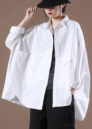 DIY White Spring Long Shirts Shirt Tops Long sleeve - bagstylebliss