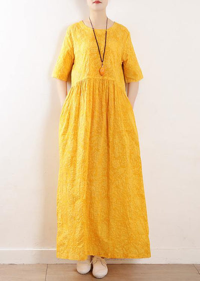 DIY half sleeve linen Wardrobes Tutorials yellow Dresses summer - bagstylebliss