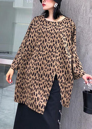 DIY side open cotton tops Inspiration Leopard Traveling tops - bagstylebliss