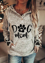 DOG MOM' Graphic Print Sweatshirt Women Shirts - bagstylebliss
