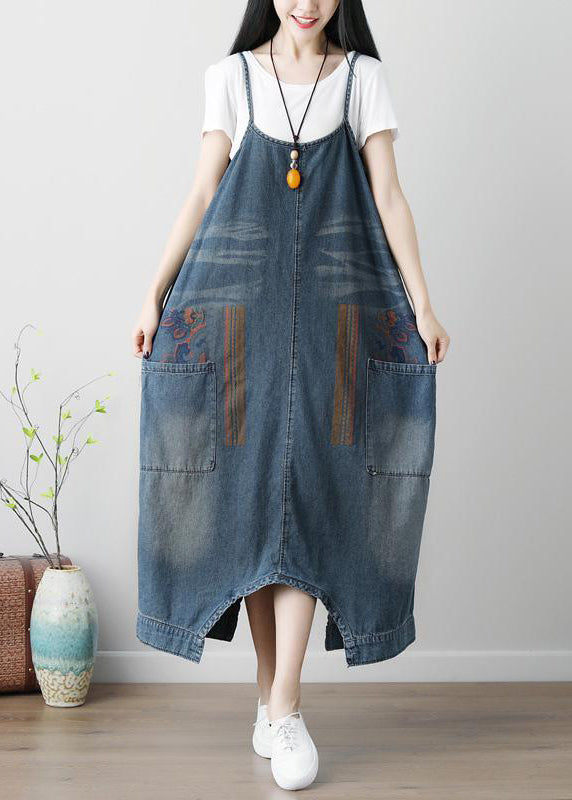 Denimblauer Damen-beiläufiger lockerer Overall