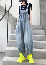 Denim blue overalls new summer thin casual one-piece pants - bagstylebliss