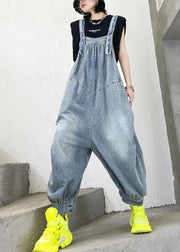 Denim blue overalls new summer thin casual one-piece pants - bagstylebliss