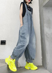 Denim blue overalls new summer thin casual one-piece pants - bagstylebliss