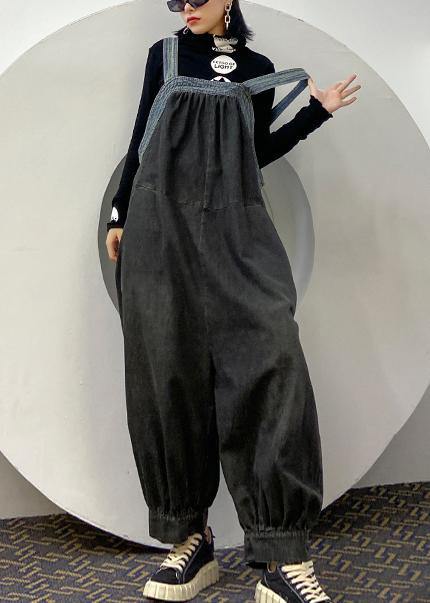 Denim overalls 2021 new fashion plus size casual nine-point lantern pants female summer jumpsuit - bagstylebliss