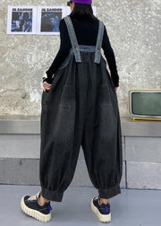 Denim overalls 2021 new fashion plus size casual nine-point lantern pants female summer jumpsuit - bagstylebliss