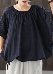 Diy Chocolate Hollow Out Cotton Blouse Top Summer - bagstylebliss