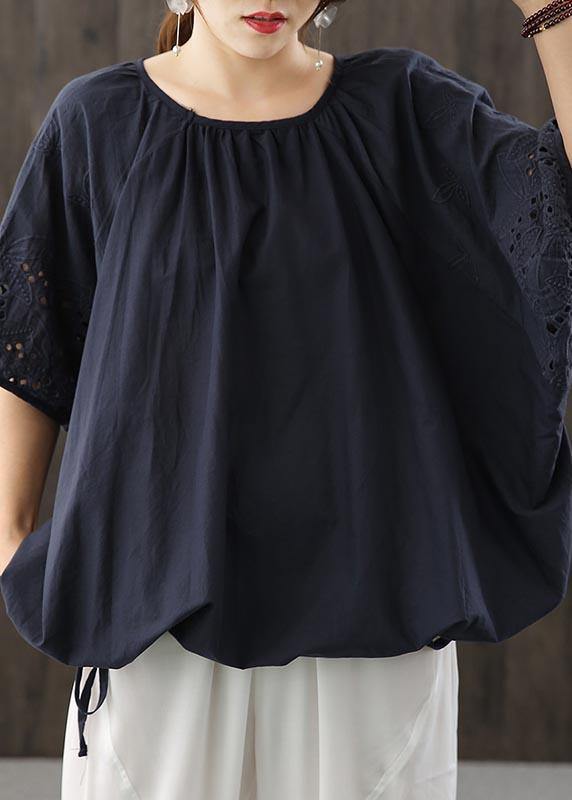 Diy Chocolate Hollow Out Cotton Blouse Top Summer - bagstylebliss