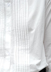 Diy Lapel Cinched Spring Crane Tops Wardrobes White Shirts - bagstylebliss