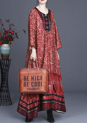 Diy Red Print Oriental asymmetrical design Dresses Summer Spring - bagstylebliss