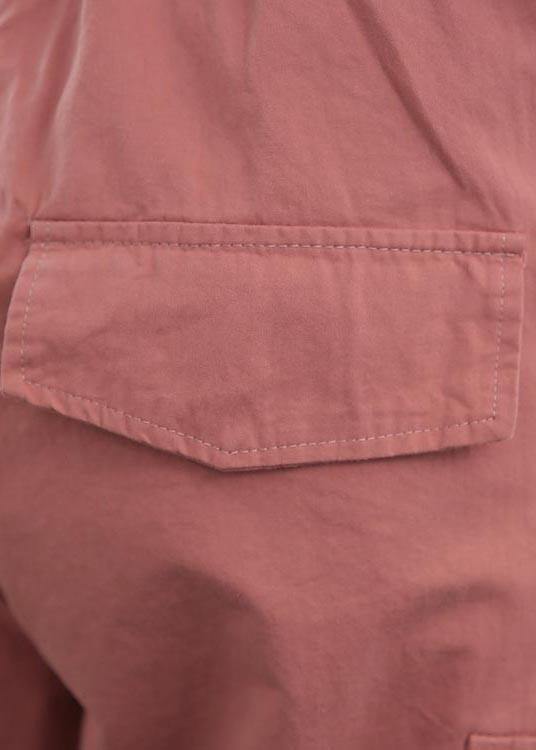 Diy Rubber red Pockets pockets Summer Pants Trousers - bagstylebliss