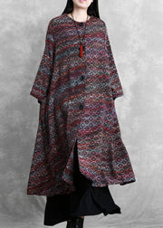 Elegant  trendy plus size trench outwear floral o neck Woolen Coat - bagstylebliss