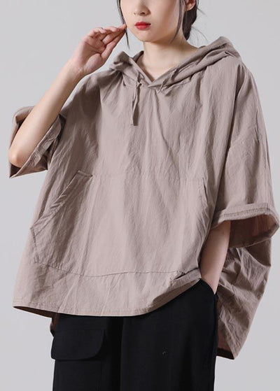 Elegant Khaki low high design Cotton Summer Shirt - bagstylebliss