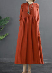 Elegant Patchwork Cinched Wardrobes Shape Red Robe Dress - bagstylebliss