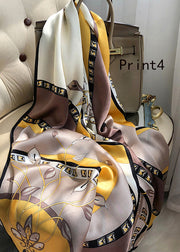 Elegant Print Spring And Autumn Silk Scarf