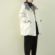 Elegant casual winter jacket overcoat hooded zippered down coat winter - bagstylebliss