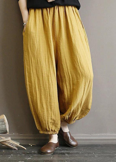 Elegant cotton clothes For Women Pakistani Casual Solid Color Pleated Harem Pants - bagstylebliss