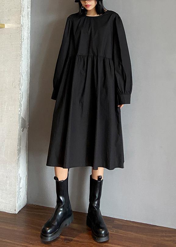 Elegant o neck patchwork plaid clothes Inspiration black Plus Size Dress - bagstylebliss
