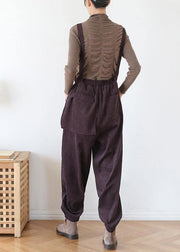 Elegant spring pants oversize chocolate Work Outfits jumpsuit pants - bagstylebliss