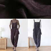 Elegant spring pants oversize chocolate Work Outfits jumpsuit pants - bagstylebliss