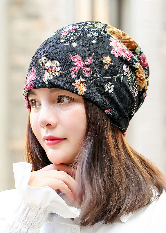 Fashion Cozy New Blue Floral Bonnie Hat