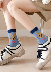 Fashion Embroidery Jacquard Cotton Mid Calf Socks