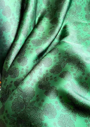 Fashion Green Leopard Print Silk Scarf