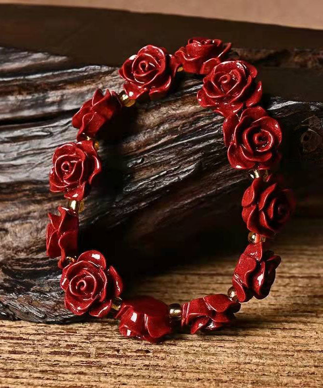 Fashion Red Rose Angelica Polymorpha Maxim Bangle