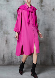 Fashion Rose Oversized Give Shawl Cotton Long Dresses Fall