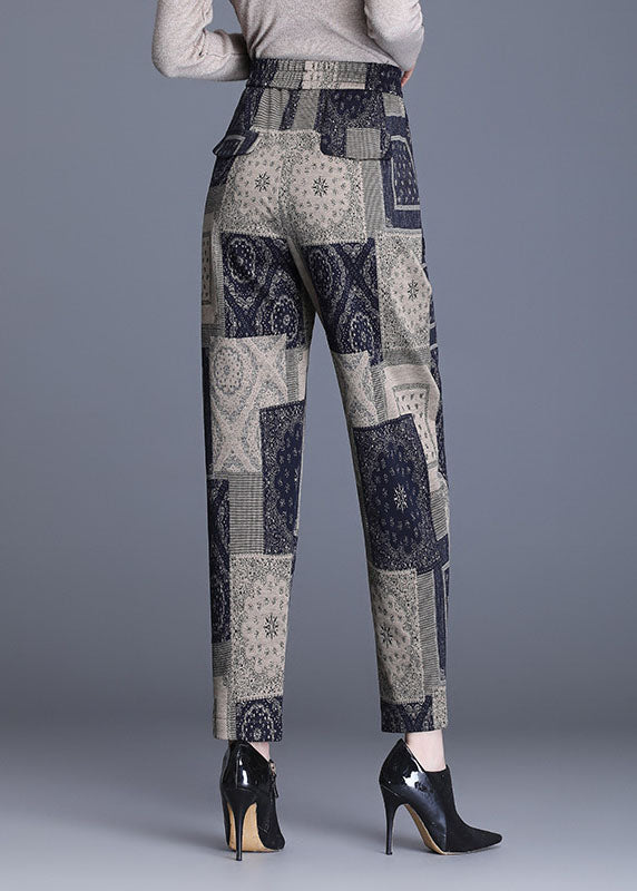 Mode Mode Print Taschen Straight Fall Pants