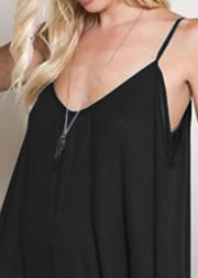 black Strap Jumpsuit Summer