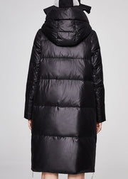 Fine Black hooded Thick Fine Winter Duck Down Puffer