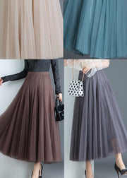 Fine elegant Pleated Casual Fall Winter Tulle Skirts