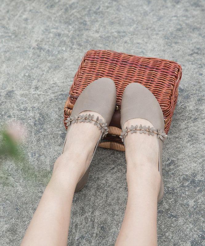 Fine Flats Beige Cowhide Leather Penny Loafers - bagstylebliss