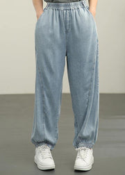 Fine Navy High Waist Jeans Summer Pants - bagstylebliss