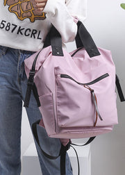 Fine Pink Large Capacity Cotton Backpack Bag