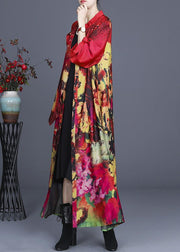 Fine Red Print asymmetrical design Long Summer Spring Dress - bagstylebliss