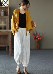 Fine Yellow Bat wing Sleeve Pockets Coat Short - bagstylebliss