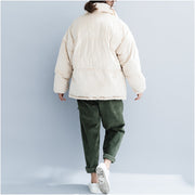 Fine nude winter parkas plus size clothing stand collar snow jackets Warm thick winter coats