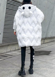 Fine oversized winter coats hooded zippered Parkas for women - bagstylebliss