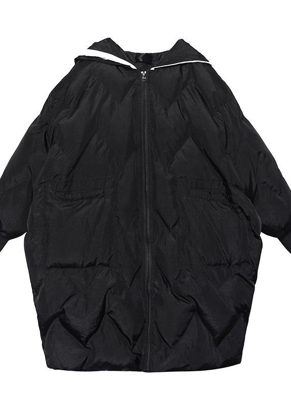 Fine oversized winter coats hooded zippered Parkas for women - bagstylebliss