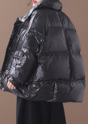 Fine plus size women parka winter overcoat black stand collar warm winter coat - bagstylebliss