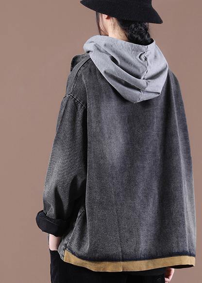 Fitted Gray Pockets Coats - bagstylebliss