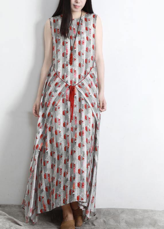Fitted Print Patchwork asymmetrical design Summer Dress - bagstylebliss
