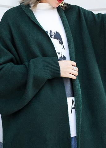 For Spring knit sweat tops fall fashion blackish green sweater coat - bagstylebliss