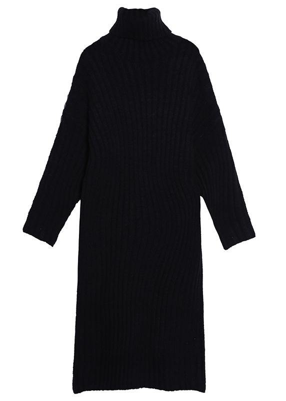 For Work high neck Sweater fall dresses Quotes black tunic knitwear - bagstylebliss