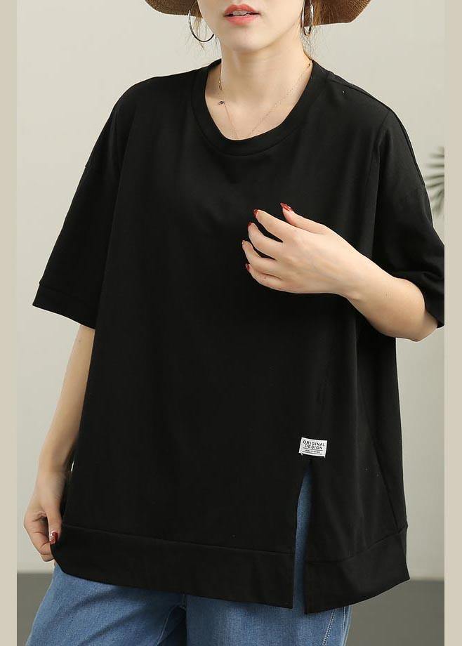 French Black side open Cotton Top Summer - bagstylebliss