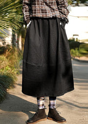 French Elastic Waist Patchwork Spring Dresses Runway Chocolate Robe Skirt - bagstylebliss