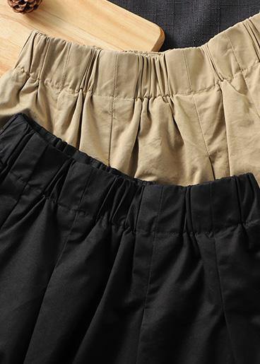 French Khaki Clothes For Women Elastic Waist Art Spring Dresses - bagstylebliss