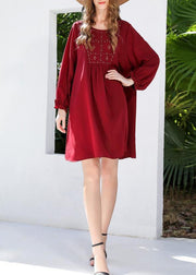 French Mulberry fashion Chiffon long sleeve Spring Vacation Dresses - bagstylebliss